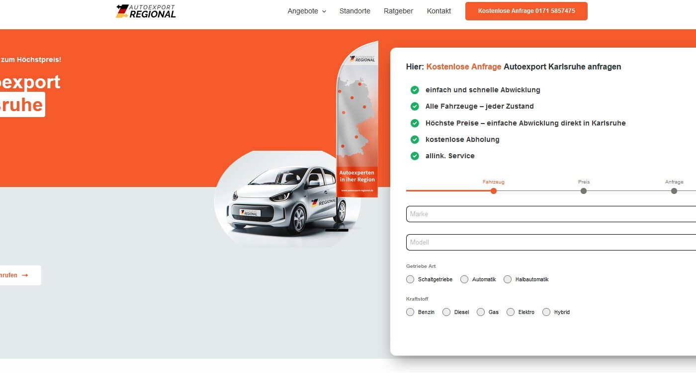 Autoexport in Karlsruhe: Ihr idealer Partner für schnellen und fairen Verkauf von Fahrzeugen in allen Zuständen