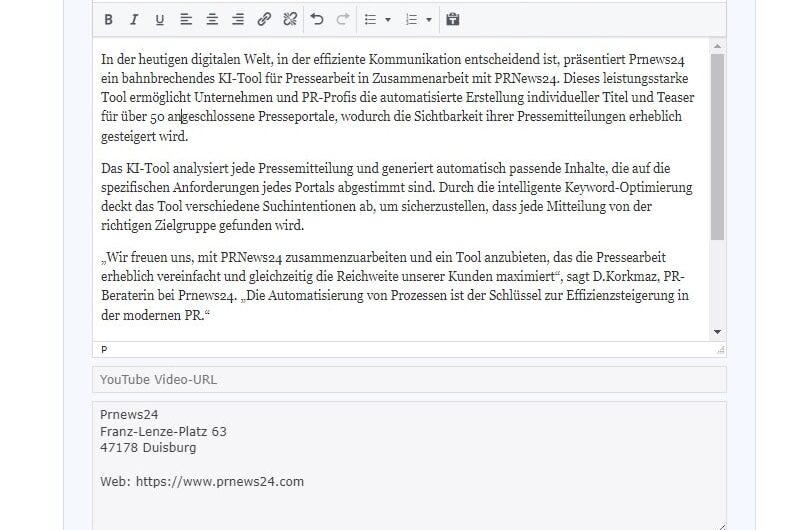 Mit KI von Prnews24 die Sichtbarkeit Ihrer Pressemitteilungen maximieren